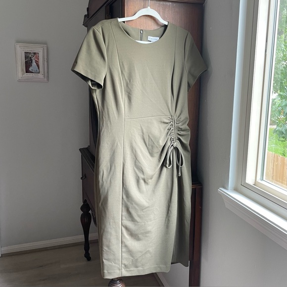 Calvin Klein Olive Green Dress - Picture 1 of 9